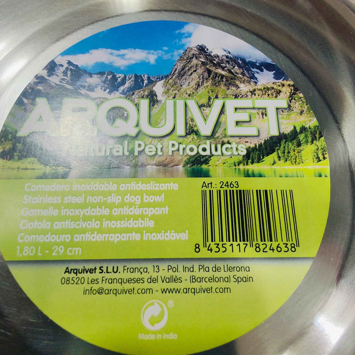 COMEDERO ACERO INOX.ANTIDESLIZANTE 25cm/ 0,90Lts. 