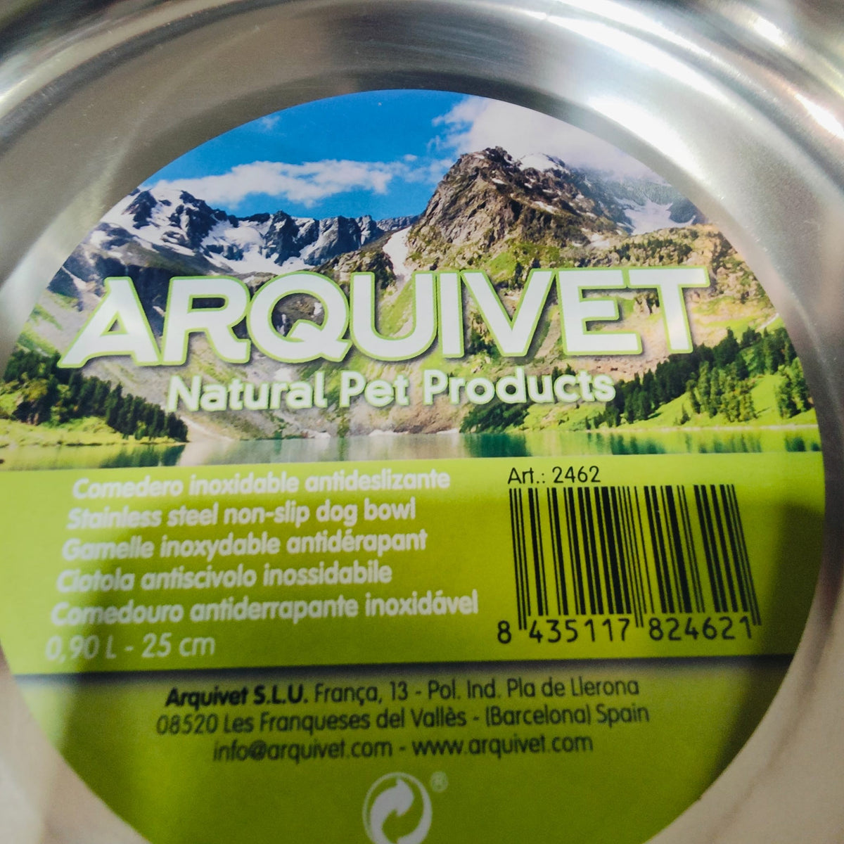 COMEDERO ACERO INOX.ANTIDESLIZANTE 29cm/ 1,8Lts. 