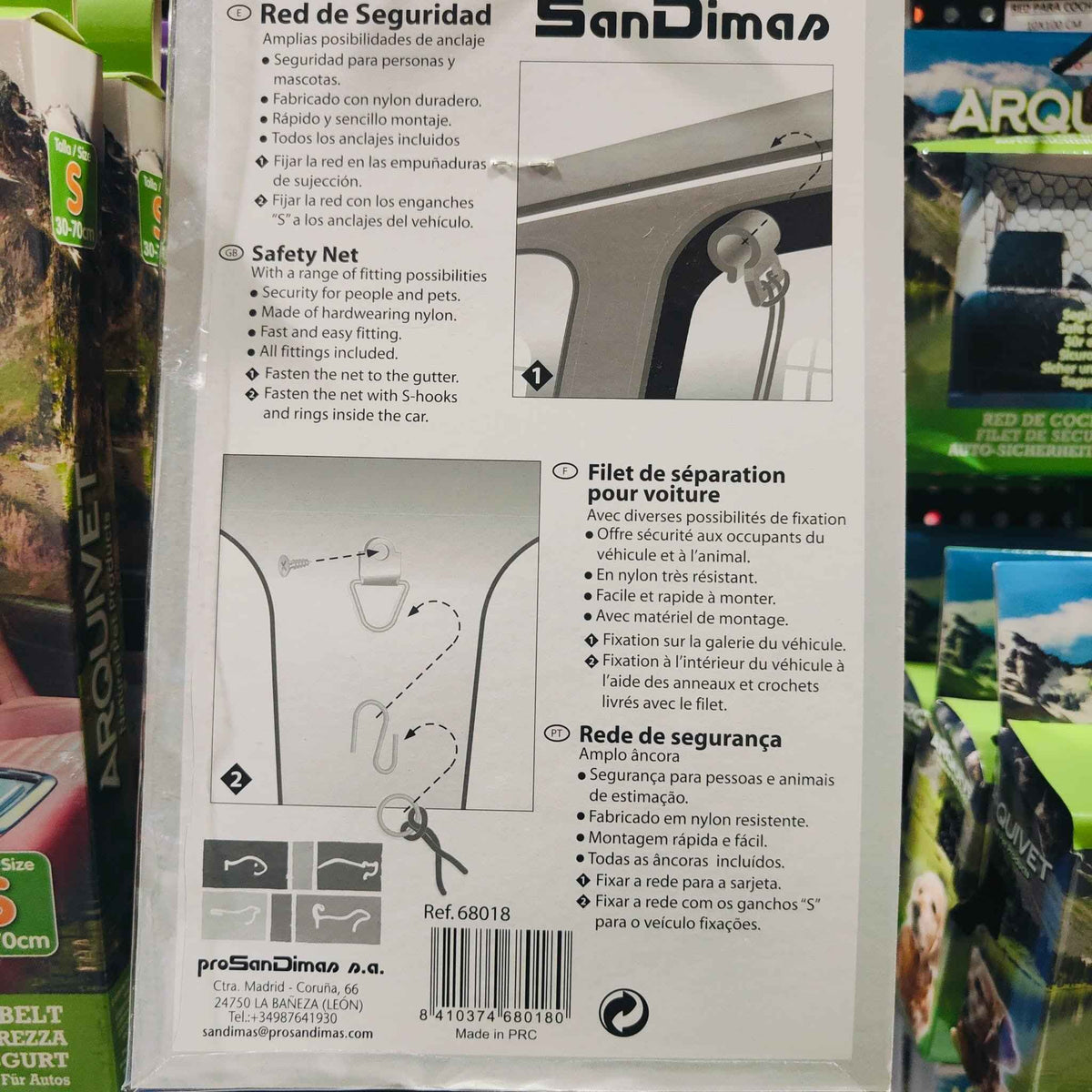 RED DE SEGURIDAD PARA COCHE 84x64cm. 