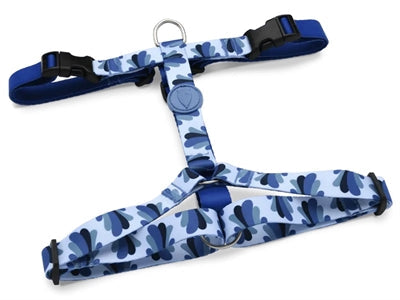 Morso dog harness H-harness recycled splash blue