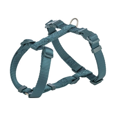 Trixie dog harness premium h-harness petrol blue