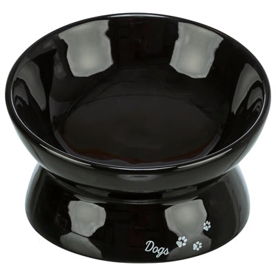 Trixie Raised Ceramic Dog Food/Water Bowl Black