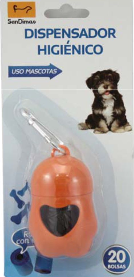 DISPENSADOR HIGIENICO 20 BOLSAS. PAW