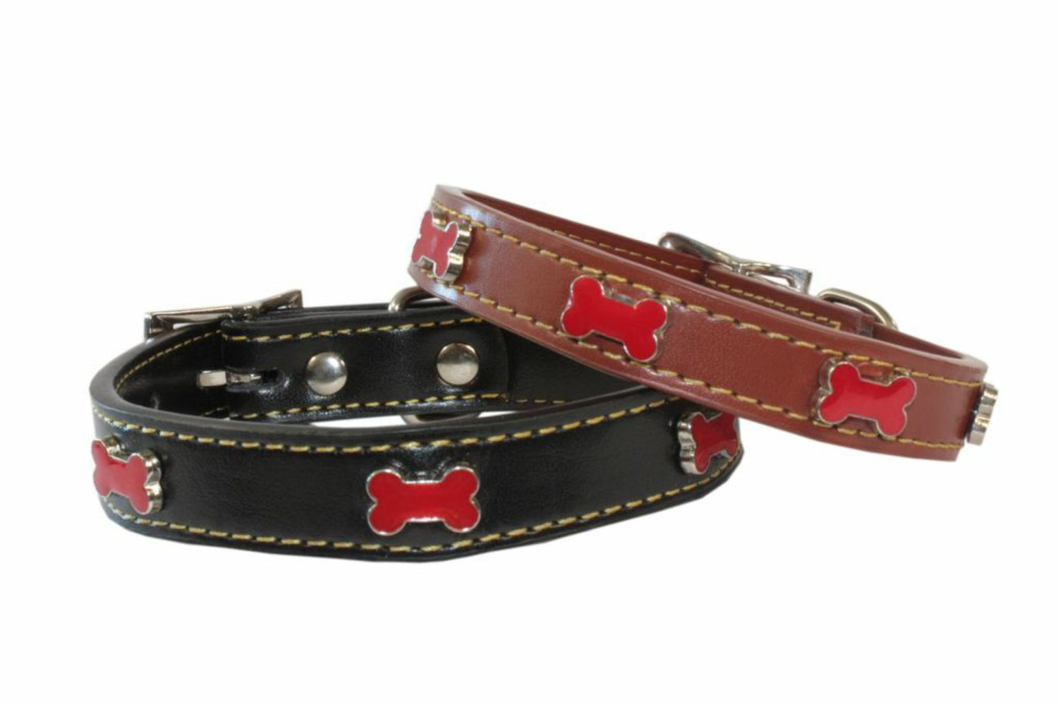 COLLAR ADORNO HUESO RED 20X400MM NEGRO