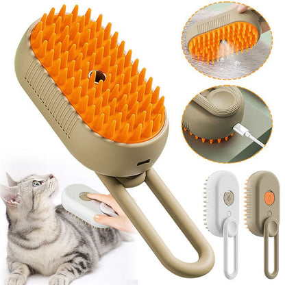 "FUR-GLOW: The Steam Brush for Pampered Furry Friends" 3 in 1 / 🔌USB