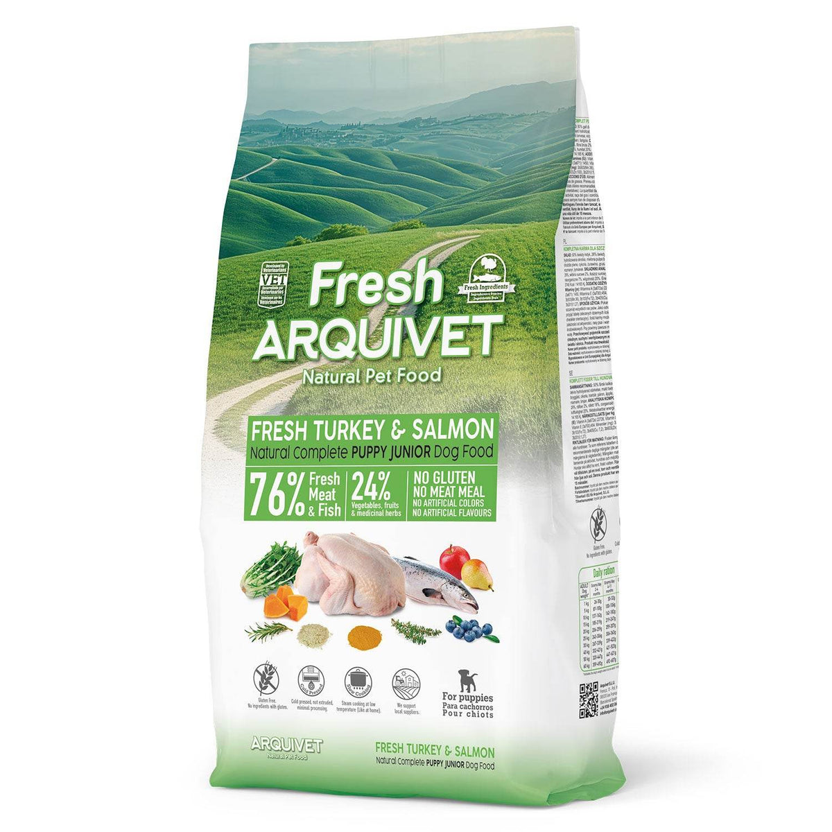 Arquivet Fresh PUPPY Junior Pavo & Salmon 10 Kg.