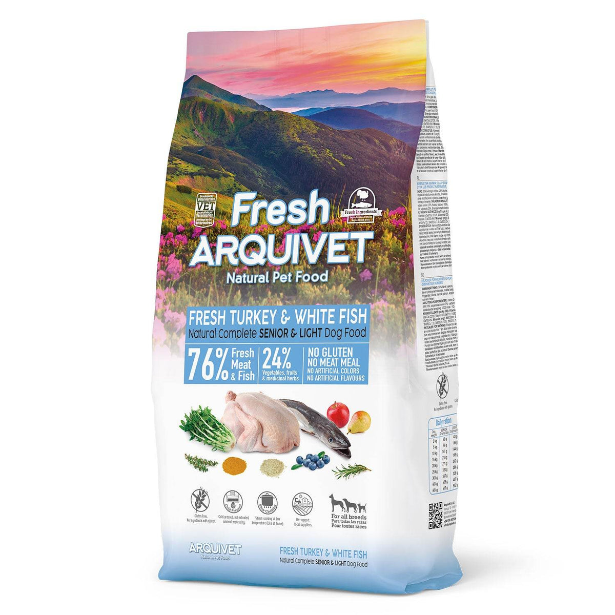 Arquivet Fresh SENIOR Light Pavo & White Fish 10 Kg.