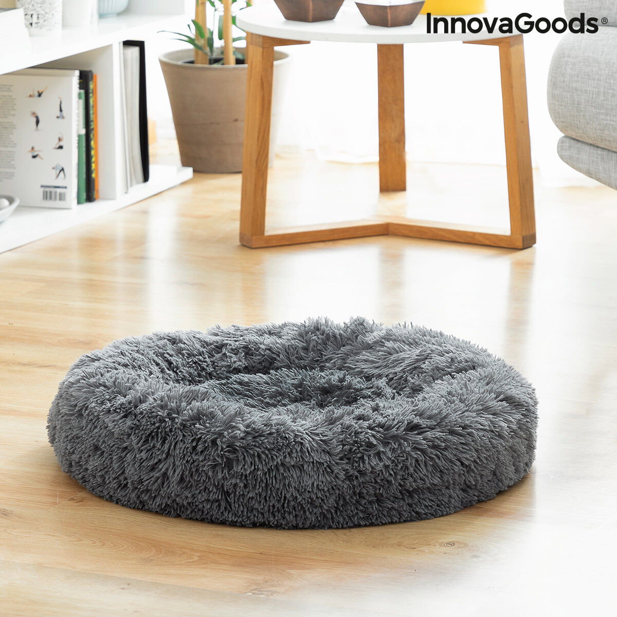 Cama Antiestrés para Perros y Gatos - 💞Cama Relajante con Borde Elevado para Mascotas de Tamaño Medio