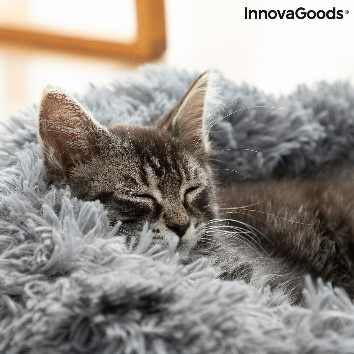 Cama Antiestrés para Perros y Gatos - 💞Cama Relajante con Borde Elevado para Mascotas de Tamaño Medio
