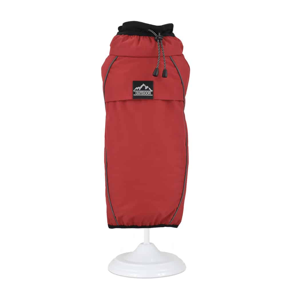 Impermeable Con Forro Polar Rojo Sin Patas 50Cm