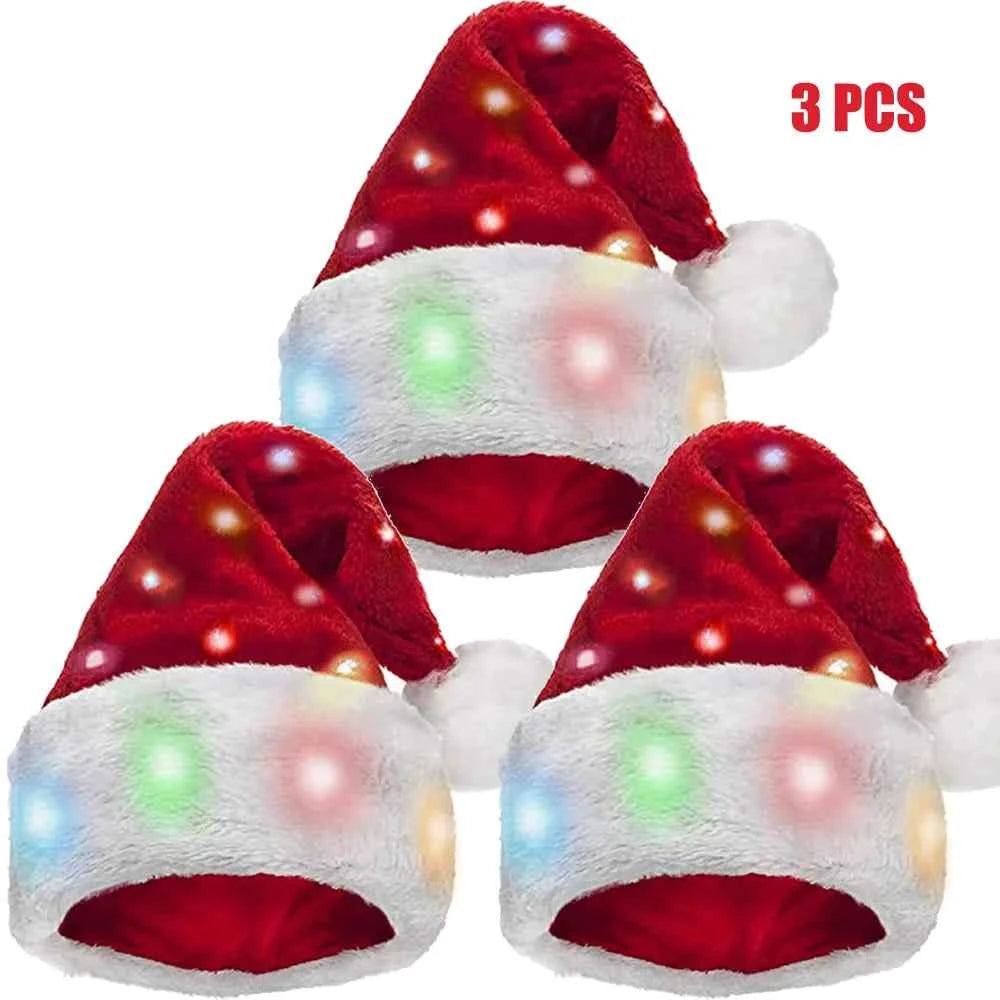 GORRO NAVIDEÑO Para toda la familia incluso para tu bebe (Clásico de terciopelo y unisex para Navidad y Año nuevo)