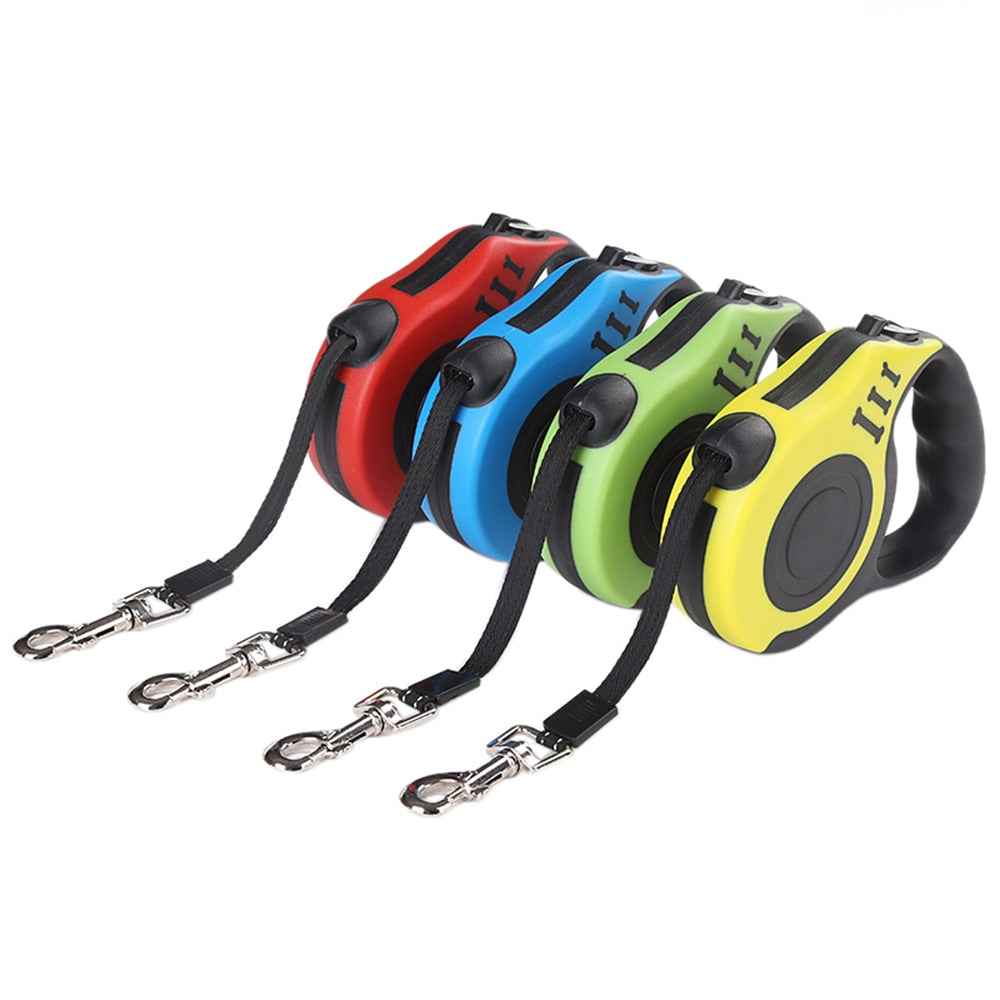 Correa Retráctil para Perros y Gatos - Extensor Automático de 3m y 5m, Resistente y Seguro para Paseos Largos y Activos