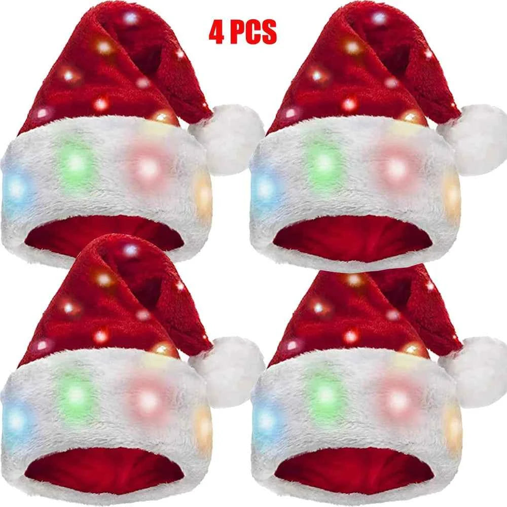 GORRO NAVIDEÑO Para toda la familia incluso para tu bebe (Clásico de terciopelo y unisex para Navidad y Año nuevo)