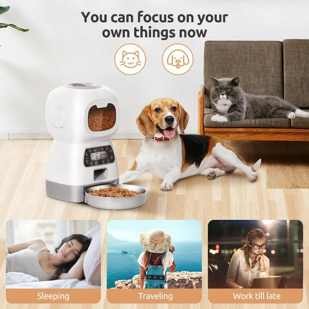 Comedero Automático para Mascotas con Control Móvil – Alimentador Inteligente para mascotas