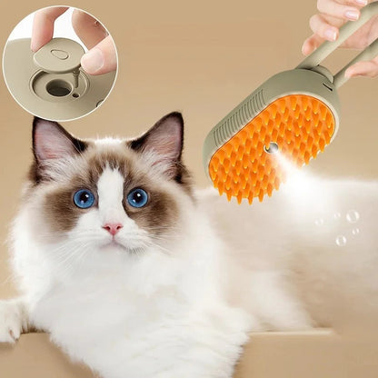 "FUR-GLOW: The Steam Brush for Pampered Furry Friends" 3 in 1 / 🔌USB