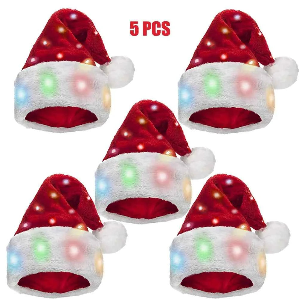 GORRO NAVIDEÑO Para toda la familia incluso para tu bebe (Clásico de terciopelo y unisex para Navidad y Año nuevo)
