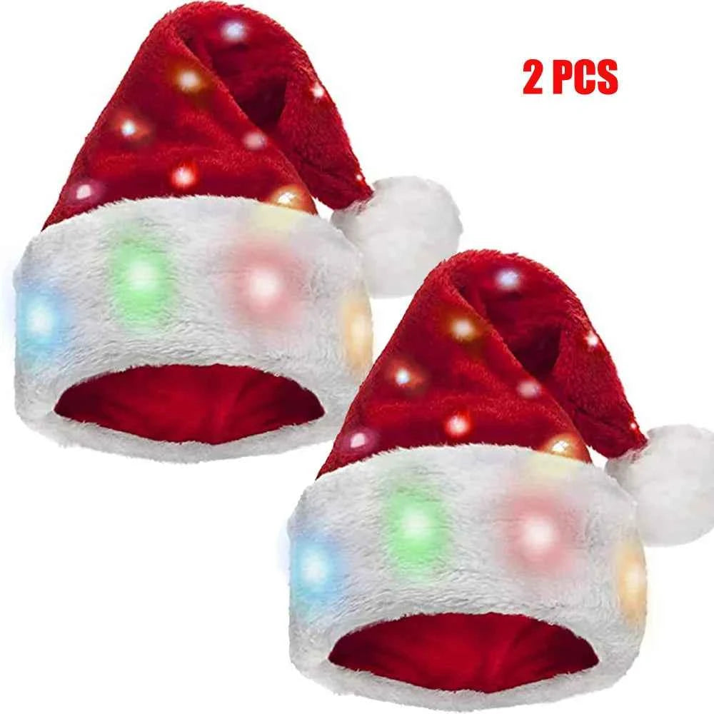 GORRO NAVIDEÑO Para toda la familia incluso para tu bebe (Clásico de terciopelo y unisex para Navidad y Año nuevo)
