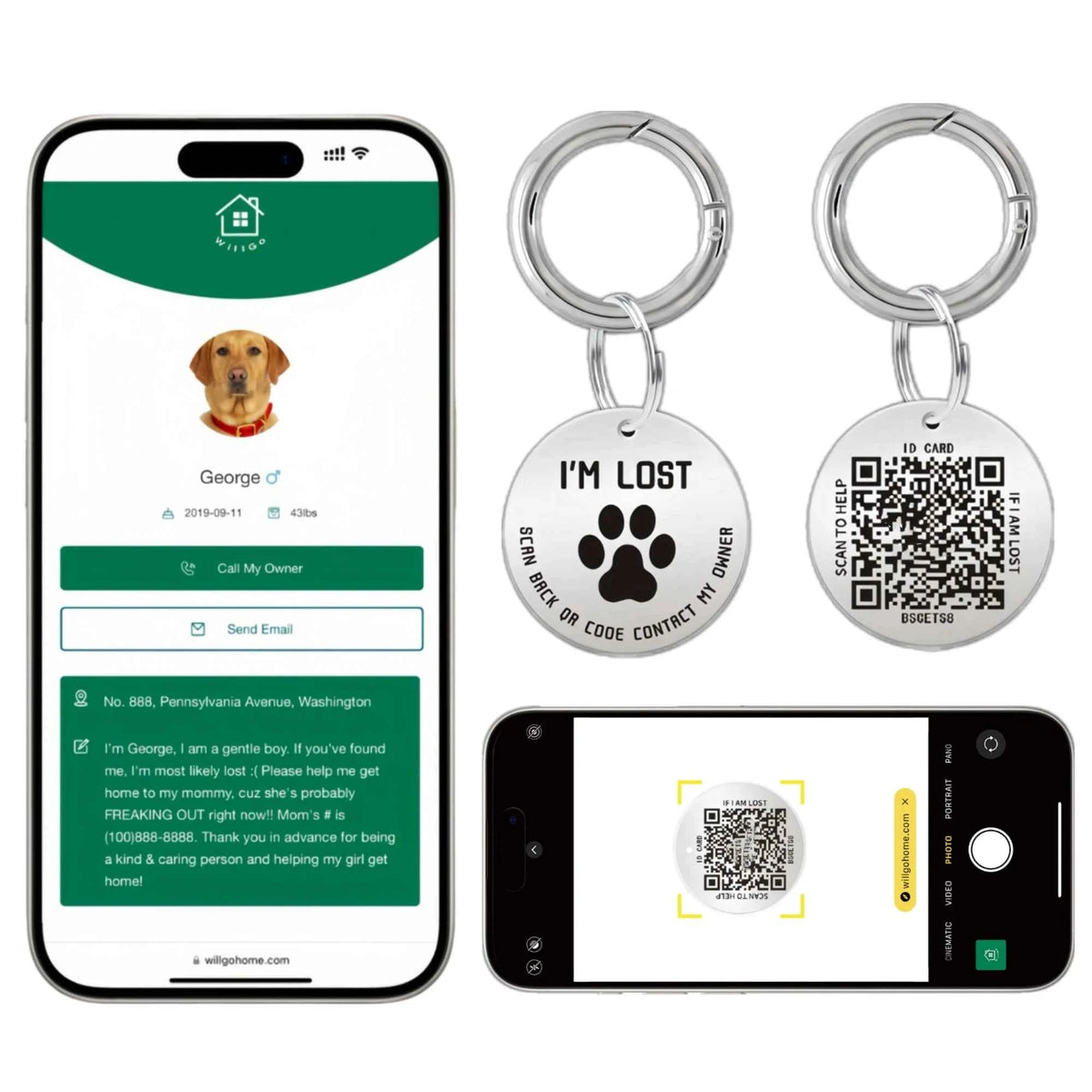 Etiqueta Identificativa con Código QR para Mascotas 💞