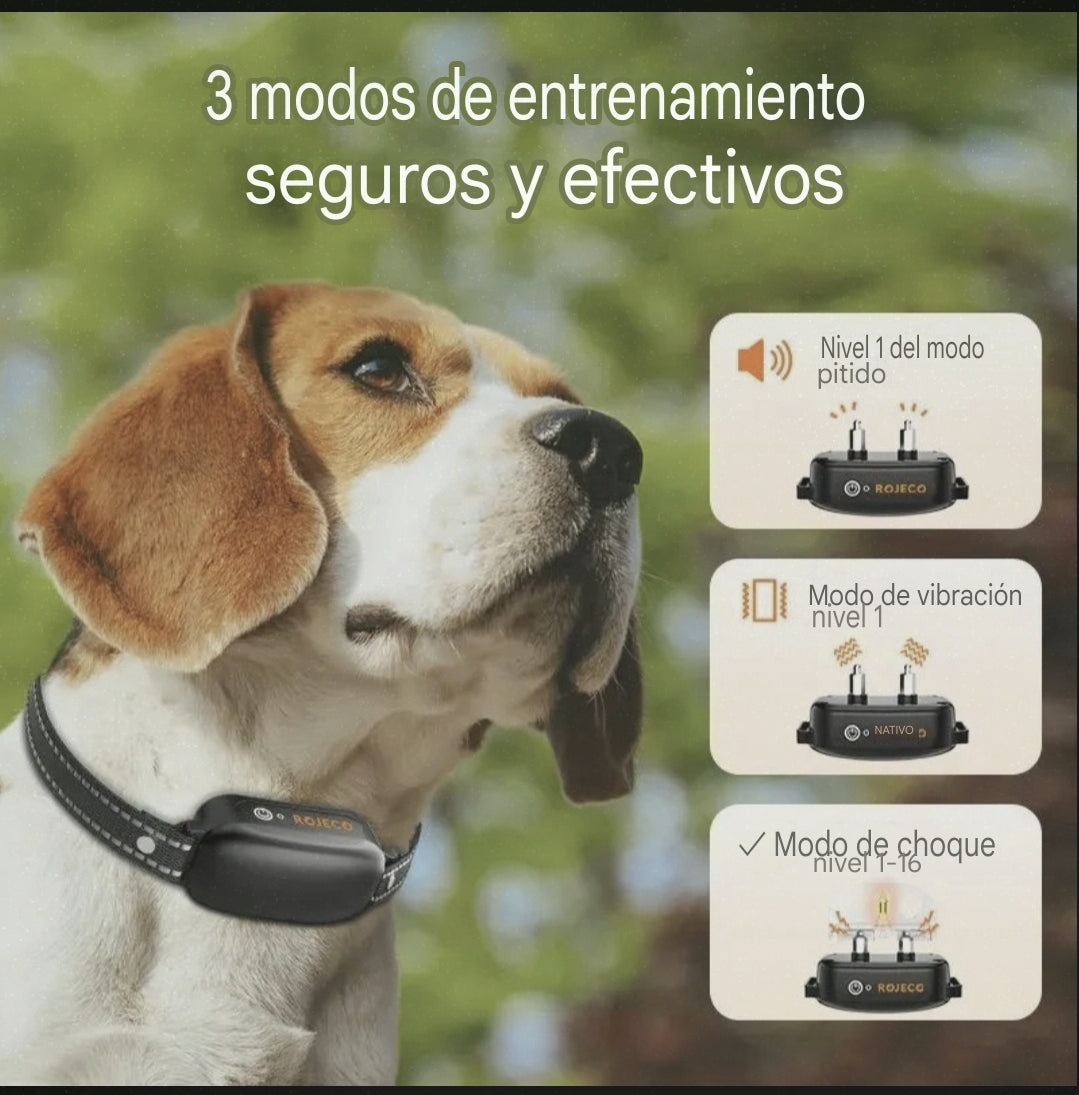 Collar de Adiestramiento Canino con Control Remoto y Modos Ajustables | Resistente al Agua y Recargable