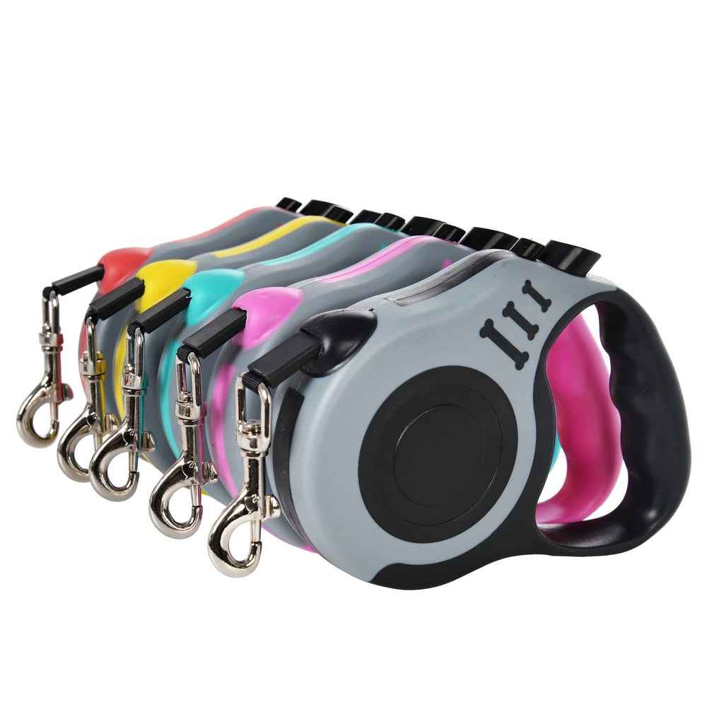 Correa Retráctil para Perros y Gatos - Extensor Automático de 3m y 5m, Resistente y Seguro para Paseos Largos y Activos