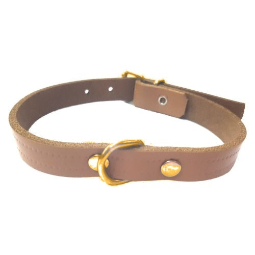 Collar de cuero Laura personalizado con su nombre (1,5 x 40 cm)