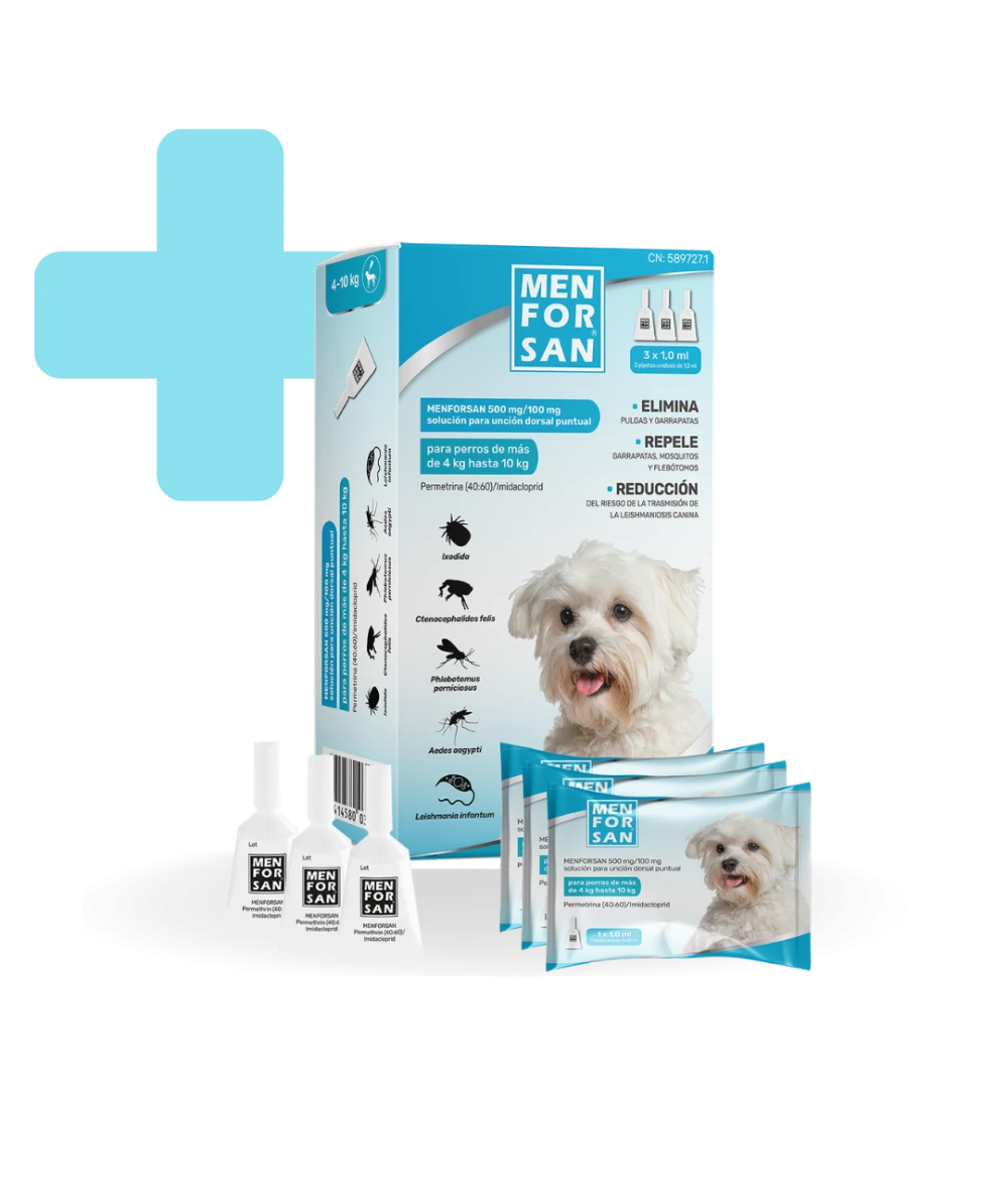 MENFORSAN 500MG/100MG SPOT-ON PERROS 4-10KG