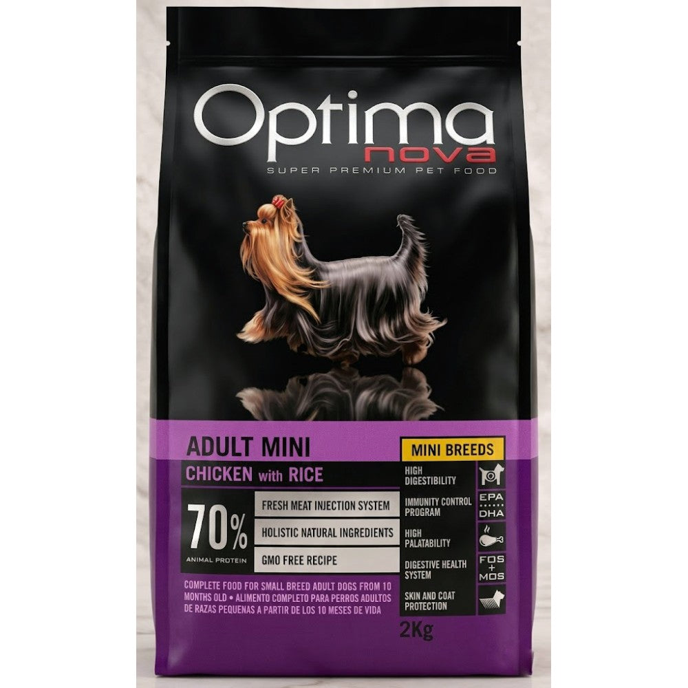 Optima Nova Adult Mini Pollo Arroz 2 Kg.