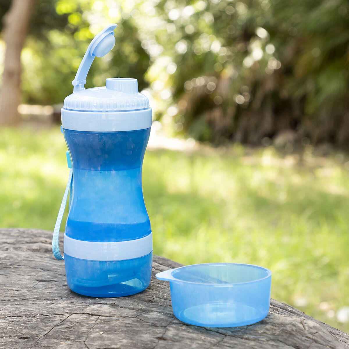 Pettap: Botella Portátil para Mascotas con Dispensador de Agua y Comida – Ideal para Paseos y Viajes